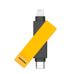 iXFlash Piodata Lightning - USB C Amarillo-Negro