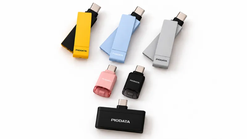 Memorias y accesorios USB-C Piodata en varios colores